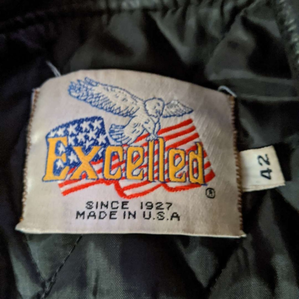 Excelled real leather custom jacket size 42
